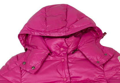 MONCLER BERENGERE Pink Hooded Down Jacket Size 1