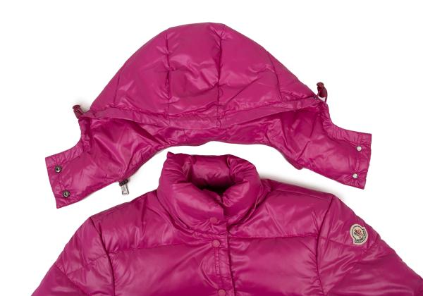 MONCLER BERENGERE Pink Hooded Down Jacket Size 1