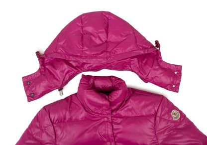 MONCLER BERENGERE Pink Hooded Down Jacket Size 1