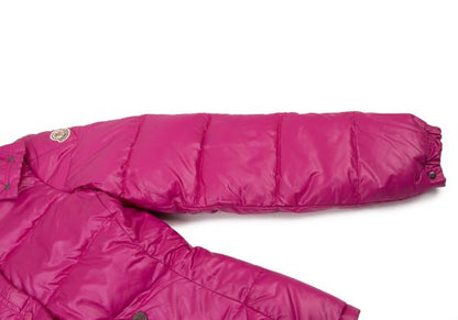MONCLER BERENGERE Pink Hooded Down Jacket Size 1