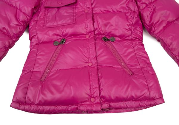MONCLER BERENGERE Pink Hooded Down Jacket Size 1
