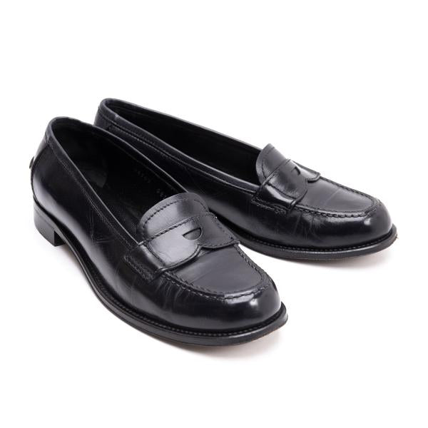 HIROFU Leather Coin Loafers Black Size 24.5CM