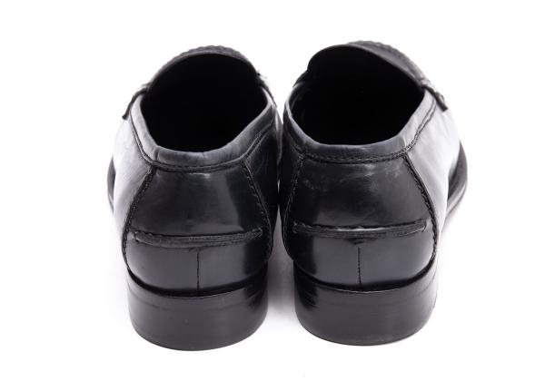 HIROFU Leather Coin Loafers Black Size 24.5CM