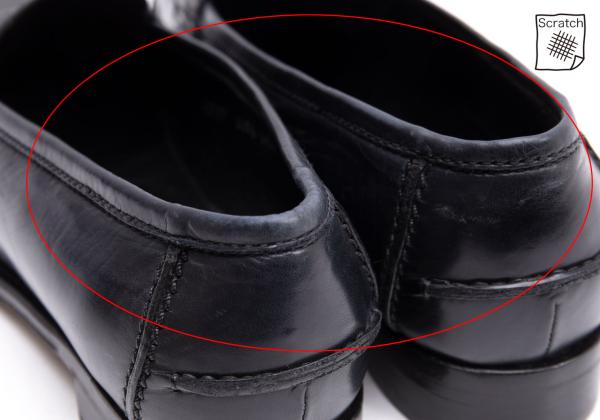 HIROFU Leather Coin Loafers Black Size 24.5CM