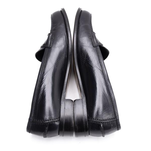 HIROFU Leather Coin Loafers Black Size 24.5CM