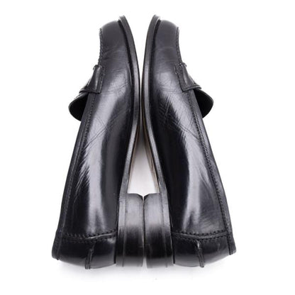 HIROFU Leather Coin Loafers Black Size 24.5CM