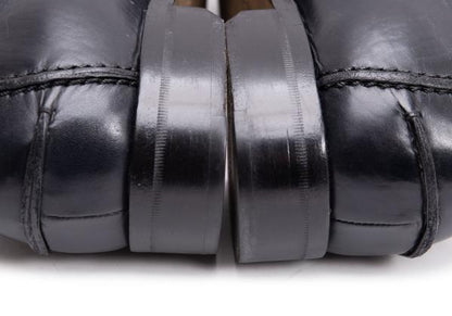 HIROFU Leather Coin Loafers Black Size 24.5CM