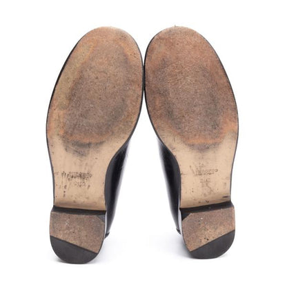HIROFU Leather Coin Loafers Black Size 24.5CM