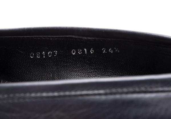 HIROFU Leather Coin Loafers Black Size 24.5CM