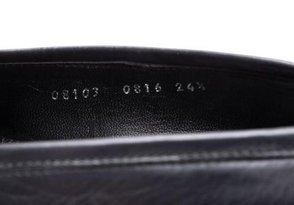 HIROFU Leather Coin Loafers Black Size 24.5CM