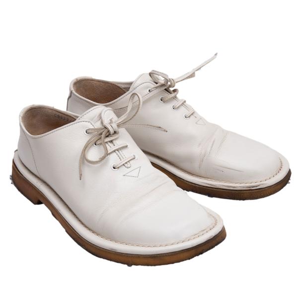 KISSA Rubber Sole Leather Sneakers White Size 24 (24.5cm)