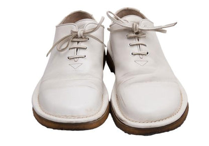 KISSA Rubber Sole Leather Sneakers White Size 24 (24.5cm)