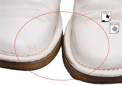 KISSA Rubber Sole Leather Sneakers White Size 24 (24.5cm)