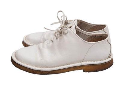 KISSA Rubber Sole Leather Sneakers White Size 24 (24.5cm)