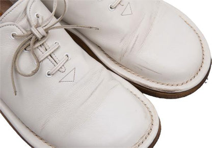 KISSA Rubber Sole Leather Sneakers White Size 24 (24.5cm)