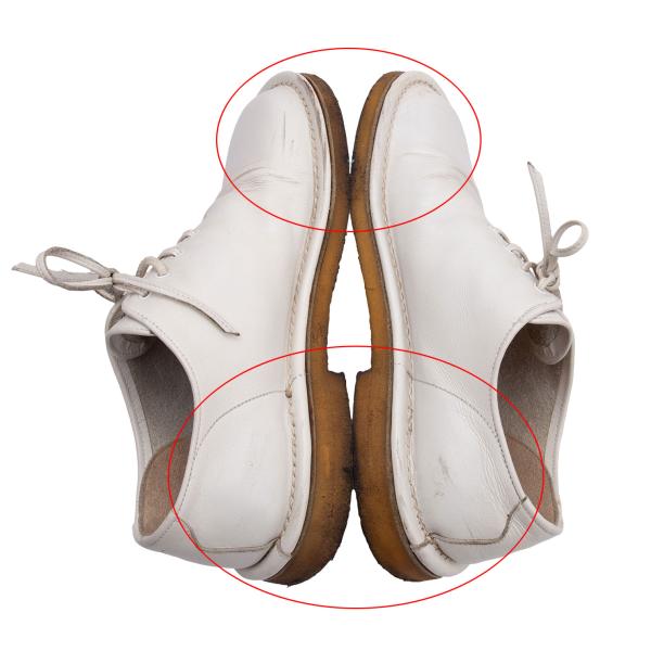 KISSA Rubber Sole Leather Sneakers White Size 24 (24.5cm)