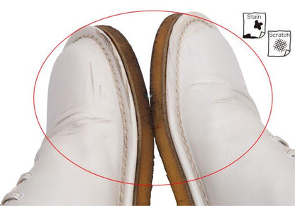 KISSA Rubber Sole Leather Sneakers White Size 24 (24.5cm)