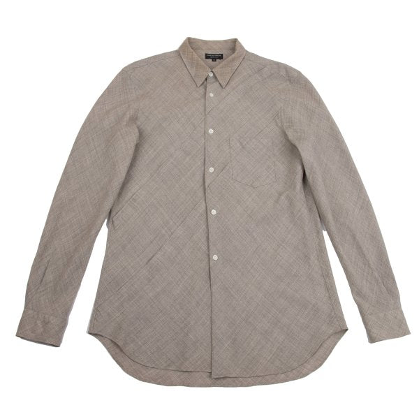 CDG HOMME PLUS Bias Tuck Shirt Beige Size M