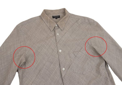 CDG HOMME PLUS Bias Tuck Shirt Beige Size M