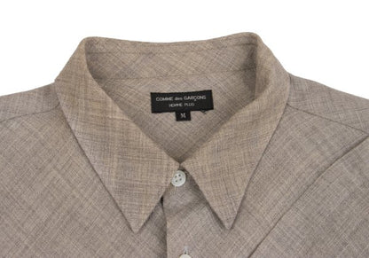 CDG HOMME PLUS Bias Tuck Shirt Beige Size M