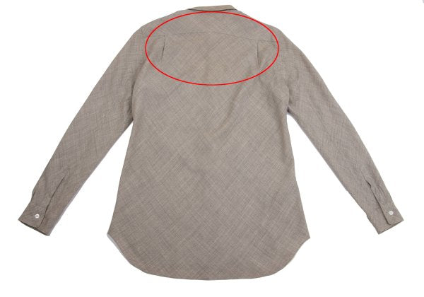 CDG HOMME PLUS Bias Tuck Shirt Beige Size M