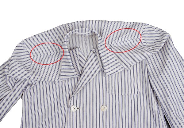 COMME des GARCONS HOMME Cotton Jacket Off-White/Blue Size M