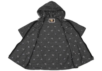 PINK HOUSE Bear Weave Hooded Zip Short Shirt Gray Size L