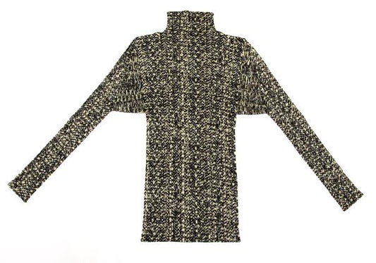 PLEATS PLEASE Colorful Marble Print L/S Tee Beige Size 3