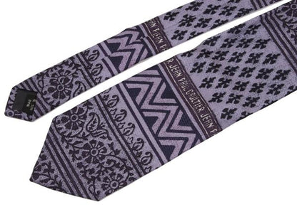 Jean Paul GAULTIER HOMME Logo Plate All-Over Tie Purple