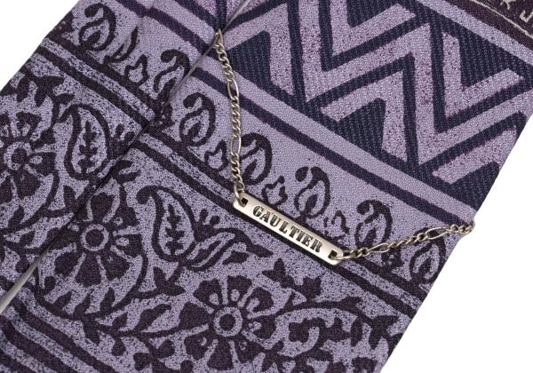 Jean Paul GAULTIER HOMME Logo Plate All-Over Tie Purple