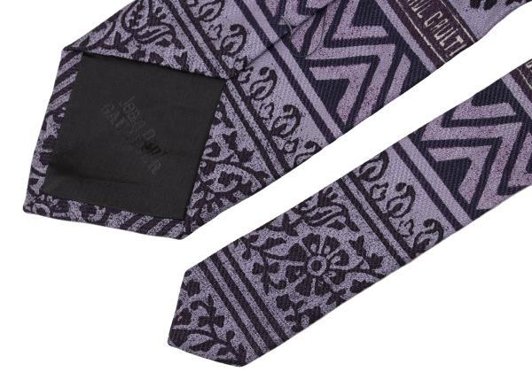 Jean Paul GAULTIER HOMME Logo Plate All-Over Tie Purple