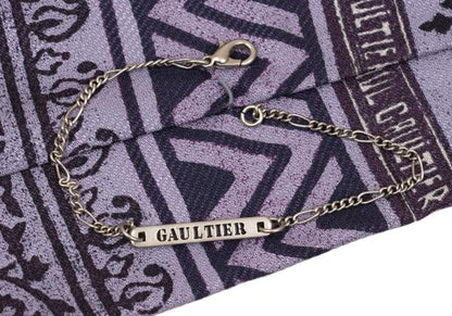 Jean Paul GAULTIER HOMME Logo Plate All-Over Tie Purple
