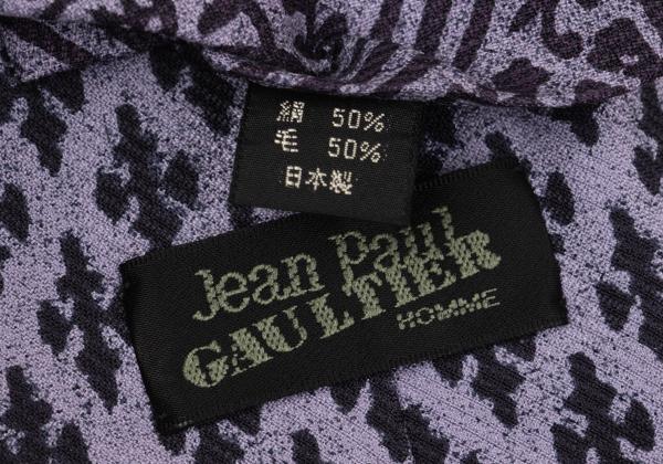 Jean Paul GAULTIER HOMME Logo Plate All-Over Tie Purple