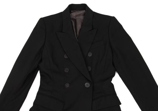 JPG CLASSIQUE Wool Blend Double Jacket Black Size 40