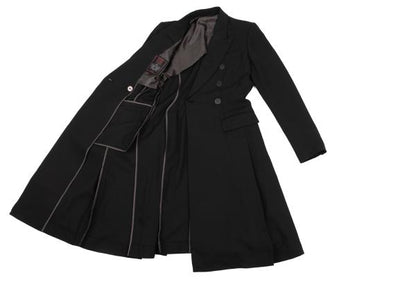 JPG CLASSIQUE Wool Blend Double Jacket Black Size 40