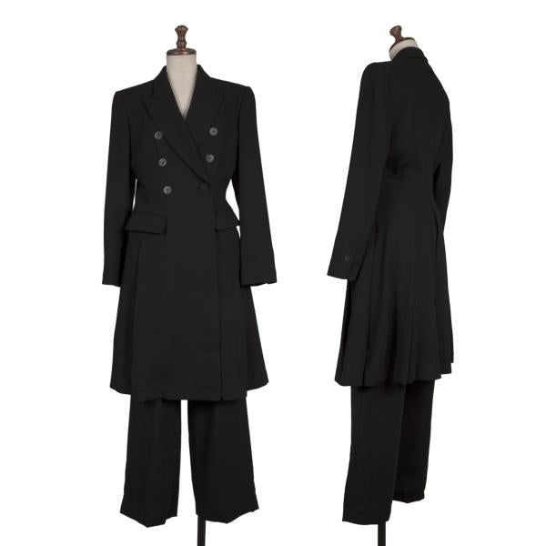 JPG CLASSIQUE Wool Blend Double Jacket Black Size 40