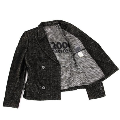 Jean Paul GAULTIER FEMME Lined Print Jacket Black Size 40