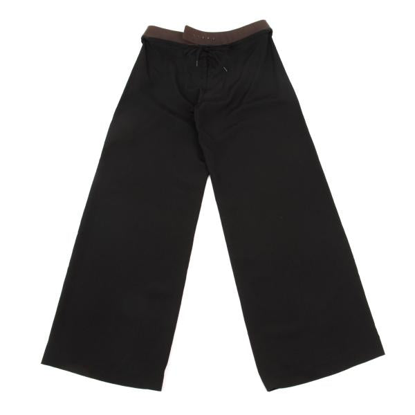 Jean Paul GAULTIER FEMME Leather Belted Pants Black Size 40
