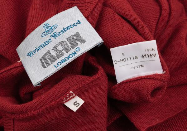 Vivienne Westwood MAN Red Orb Wool Knit Cardigan Size M