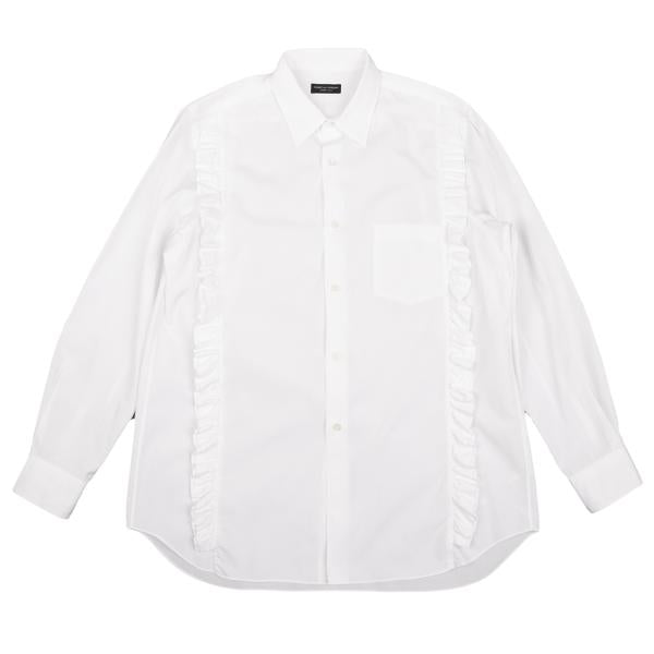 COMME des GARCONS HOMME PLUS White Frill Shirt Size S