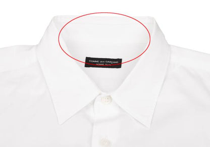 COMME des GARCONS HOMME PLUS White Frill Shirt Size S