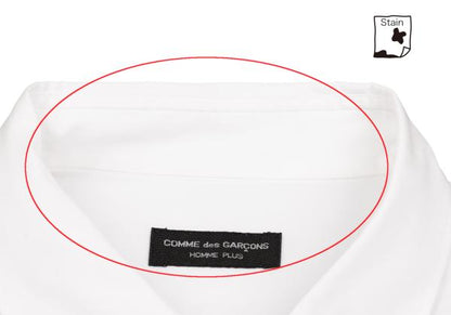 COMME des GARCONS HOMME PLUS White Frill Shirt Size S