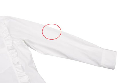 COMME des GARCONS HOMME PLUS White Frill Shirt Size S