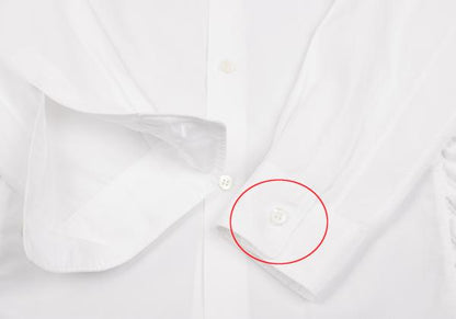 COMME des GARCONS HOMME PLUS White Frill Shirt Size S
