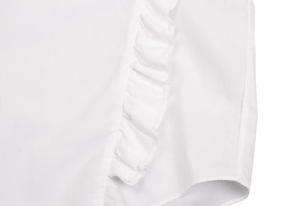 COMME des GARCONS HOMME PLUS White Frill Shirt Size S