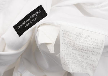 COMME des GARCONS HOMME PLUS White Frill Shirt Size S