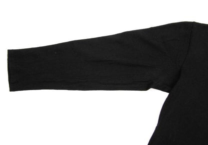 Y's Wool Boat Neck Knit Sweater Black Size M