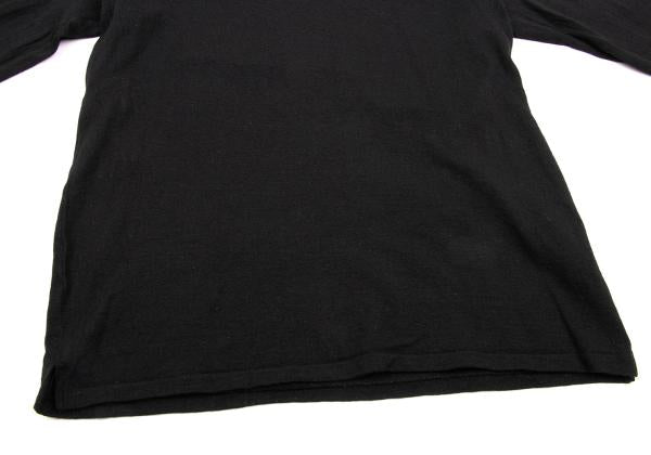 Y's Wool Boat Neck Knit Sweater Black Size M