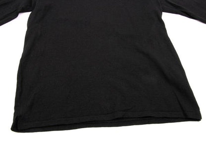 Y's Wool Boat Neck Knit Sweater Black Size M