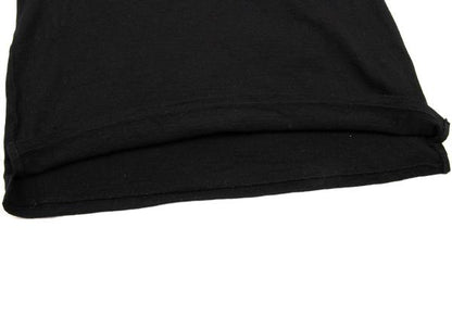 Y's Wool Boat Neck Knit Sweater Black Size M
